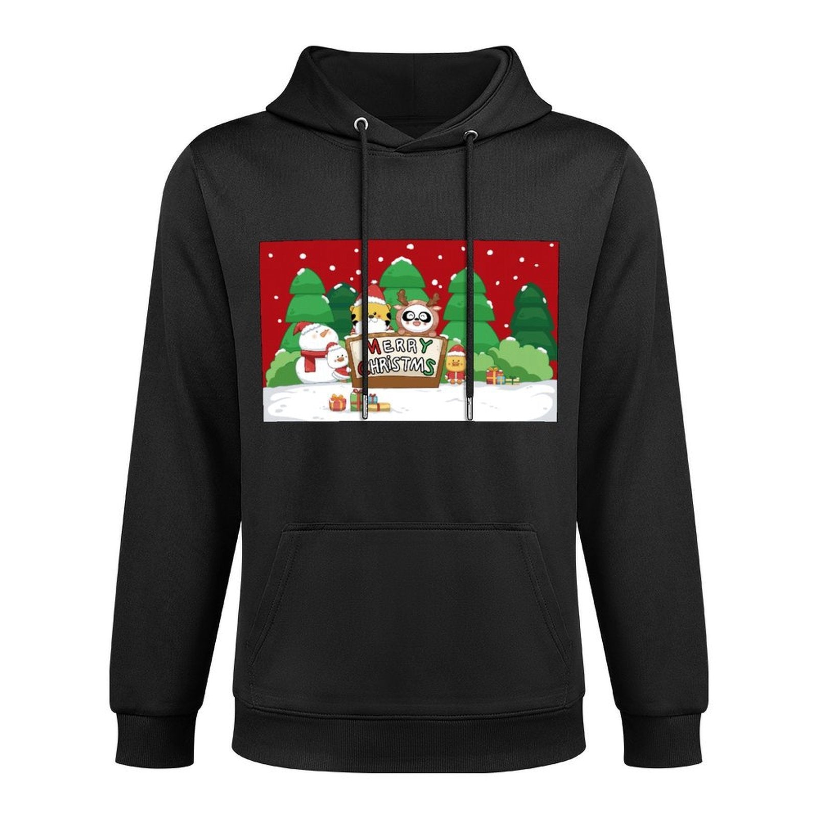 Sleek Easy-Care Front Graphic Hoodies